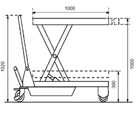 SLM1000 mobile scissor lift diagram