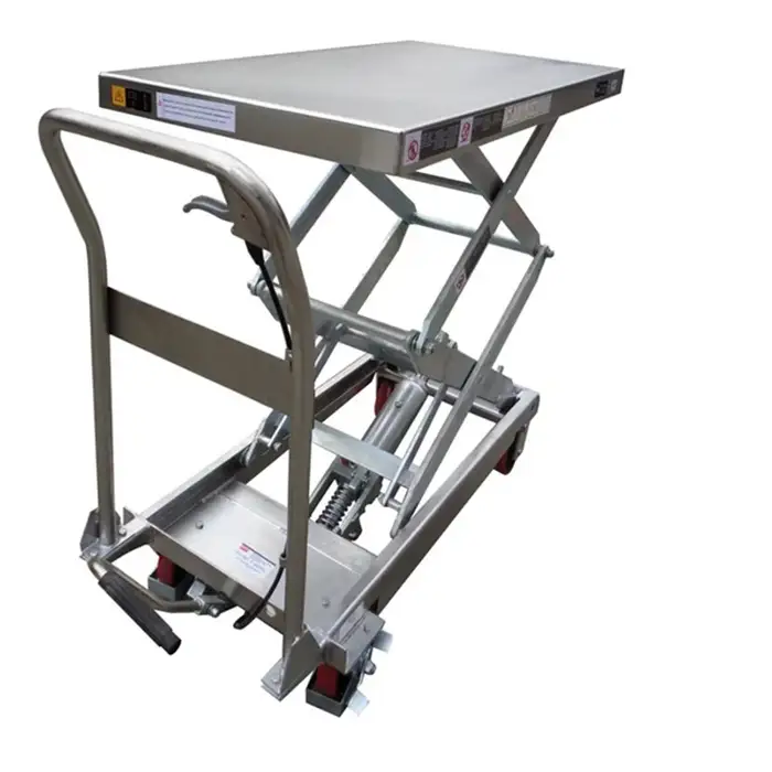 100kg stainless steel manual-assist scissor lift (SLM100SS)